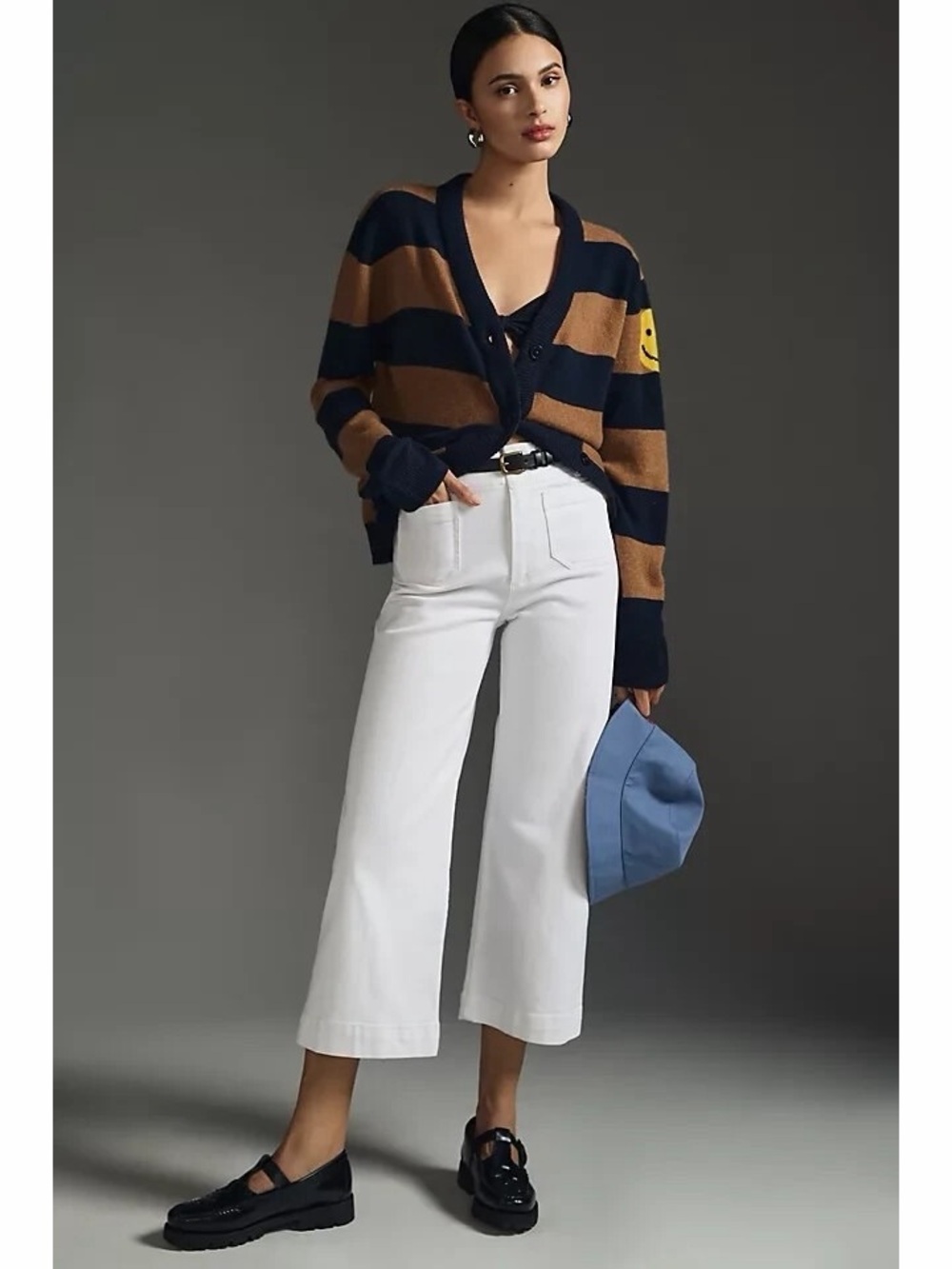 Anthropologie Pilcro The Skipper Cropped Wide Leg Ankle Jeans Coastal Size 29